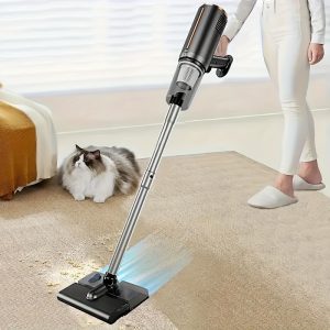 Cordless Stick Vacuum Cleaner, Lightweight Wet/Dry Vacuum, Powerful Suction for Pet Hair, Home Hard Floors and Carpets