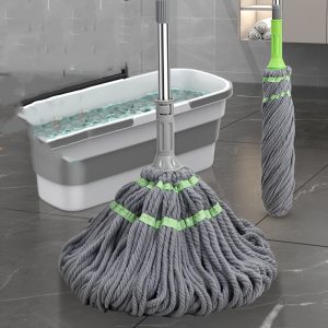 Easy-to-Use Handheld Mop - Durable, Absorbent for Wet and Dry Floors, Perfect for Kitchens, Bathrooms, Tiles, Hardwood & Laminate - Essential Cleaning Tool, 19.69