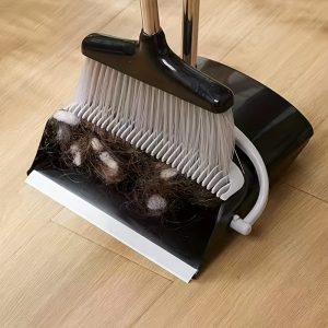 Broom And Dustpan Set, Suitable For Home, Office, Indoor And Outdoor Cleaning, Vertical Broom And Dustpan.