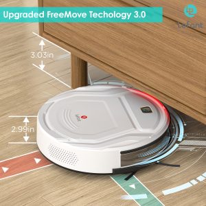 Lefant Robot Vacuum Cleaner, Low Noise, Automatic Self-Charging, Wi-Fi/App/Alexa Control, 120 Min Runtime, Slim Robotic Vacuums for Pet Hair Hard Floor and Carpet