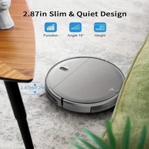 Officially Refurbished, Robot Vacuum And Mop Combo, WiFi/App, Robotic Vacuum Cleaner With Schedule, 2 In 1 Mopping Robot Vacuum With Watertank And Dustbin, Self-Charging, Slim, Ideal For Hard Floor, Pet Hair, Carpet