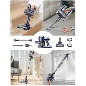 DEVOAC I8 Corded Vacuum Cleaner, 600W 23KPa Stick Vacuum, Free-Stand 6 in 1 Powerful Lightweight Handheld Vacuum for Hard Floor Carpet Pet Hair Home